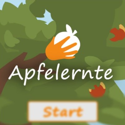 Bewegungswelt Apfelernte – Startbildschirm